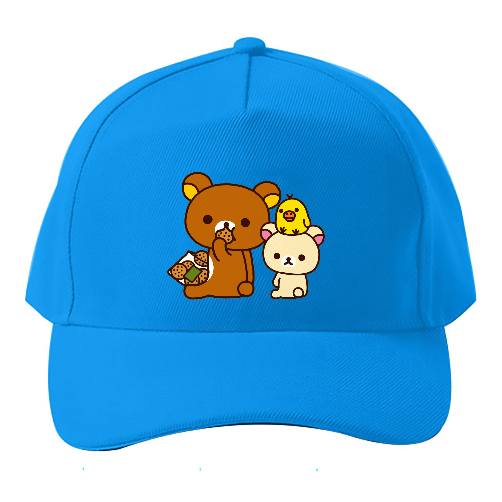 （画像用） リラックマ リラックマ キイロイトリ Rilakkuma Korilakkuma Kiiroitori ベースボールキャップ 綿100％ 男女兼用 帽子 スポーツ